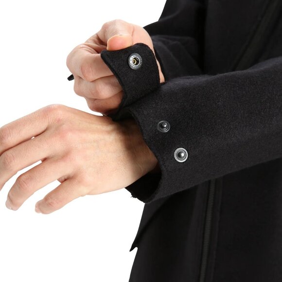 Icebreaker Felted Merino Wool Hooded Jacket - Black, XS - Picture 4 of 8